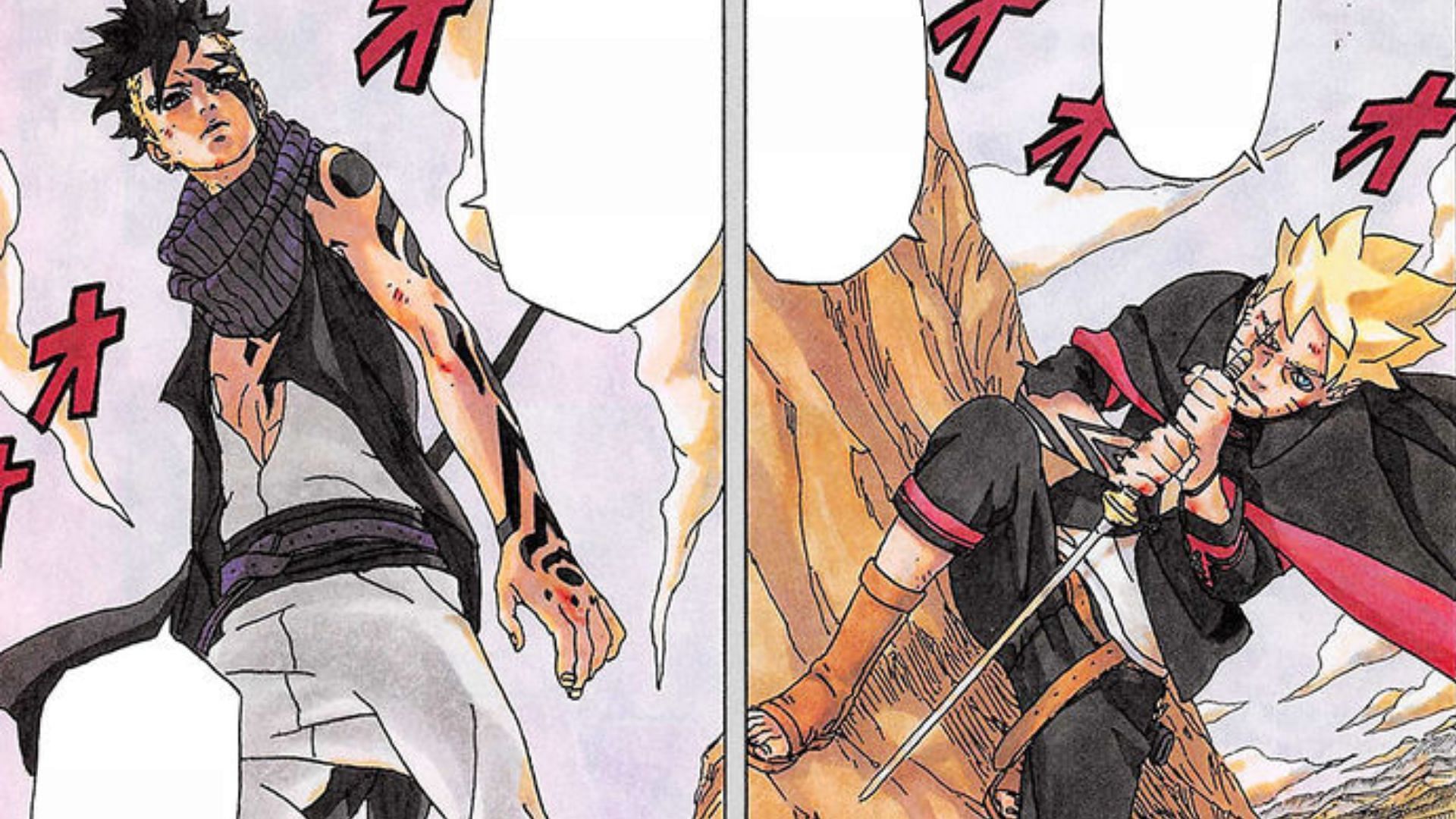 Kawaki and Boruto as seen in the manga (Image via Shueisha)